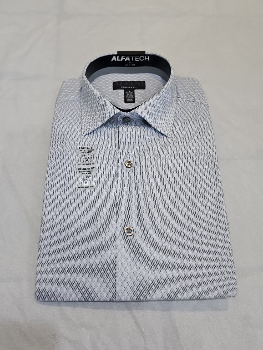 Alfani AlfaTech Men Dress Shirt Regular Fit S 14-14.5 32-33 NWT